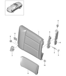 Emergency seat backrest / Accessories - CABRIO - 991 Turbo / GT2 RS 2017>>