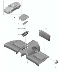 Rivestimento rivestimento - sedile posteriore - COUPE - 991 Turbo 2014-20