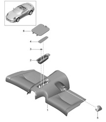 Cuscino sedile posteriore / Supporto - COUPE/CABRIO - 991 Turbo / GT2 RS 2017>>