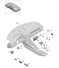Switch / Control panel / Air conditioning 991 Turbo / GT2 RS 2014-20