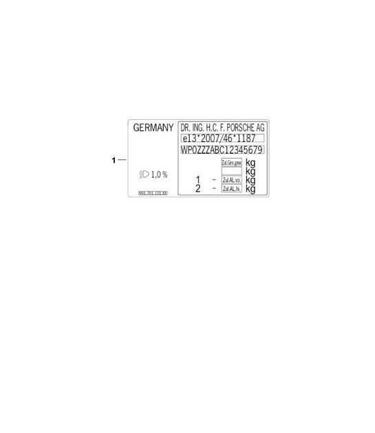Diagram 003-020 Porsche 992 (911) MK1 2019-2024 Accessories & others 