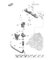 Soporte de montaje / Tubo de refrigerante 992.1 Carrera 2019 - 2024