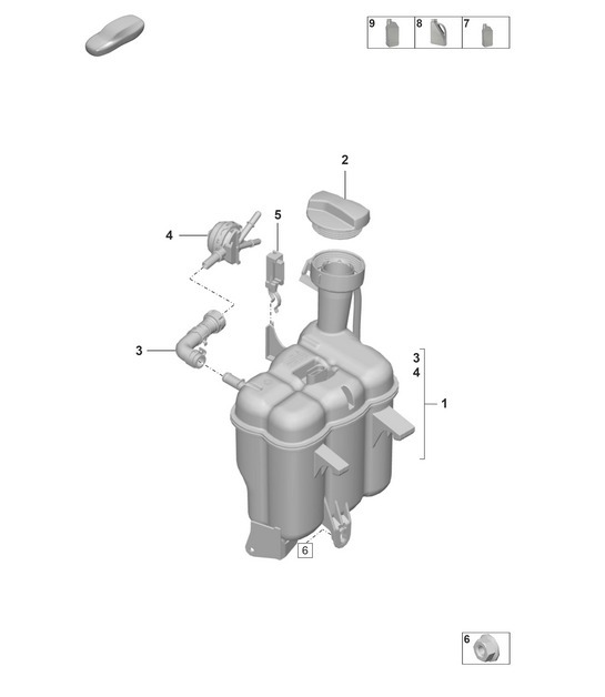 Diagram 105-100 Porsche 992 (911) MK1 2019-2024 Engine