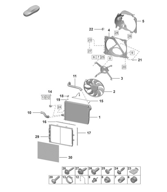 Diagram 105-200 Porsche 992 (911) MK1 2019-2024 Engine