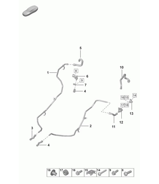 Diagram 105-500 Porsche 992 (911) MK1 2019-2024 Engine