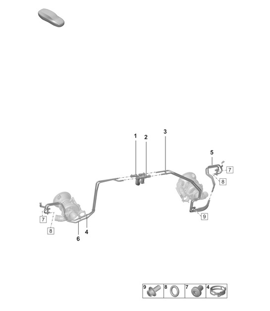 Uitlaatgasturbocompressor / Koelvloeistofleiding 992.1 Carrera 2019 - 2024