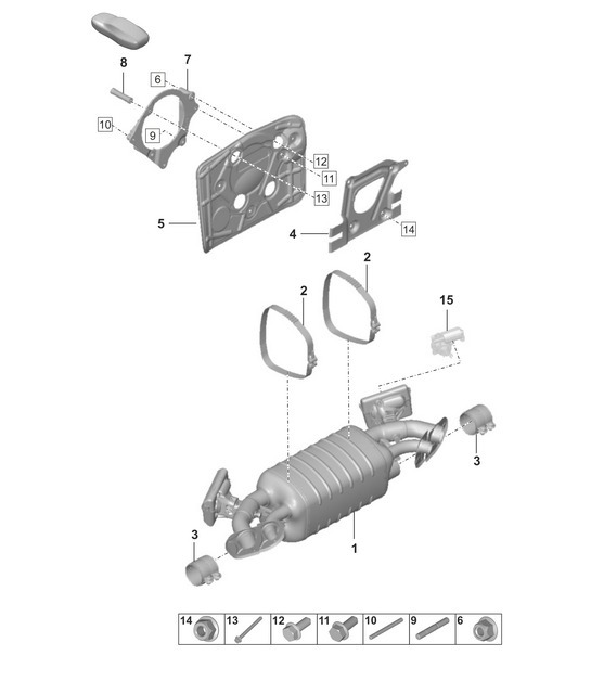 Diagram 202-300 Porsche 992 (911) MK1 2019-2024 Fuel System, Exhaust System