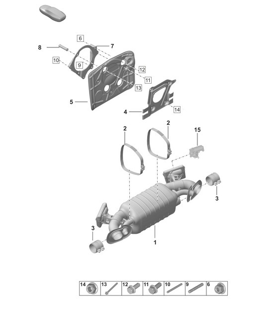 Diagram 202-350 Porsche 992 (911) MK1 2019-2024 Fuel System, Exhaust System