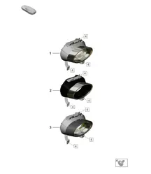Exhaust tail pipes  for Sport exhaust  (PR: 0P7, 0P8, 0P9) 992.1 Carrera 2019 - 2024