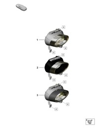 Uitlaatpijpen voor sportuitlaat (PR: 0P7, 0P8, 0P9) 992.1 Carrera 2019 - 2024