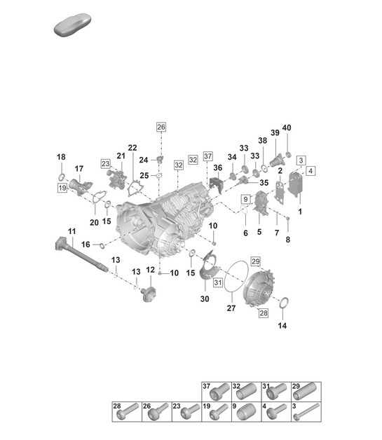 Diagram 301-100 Porsche 992 (911) MK1 2019-2024 Transmission