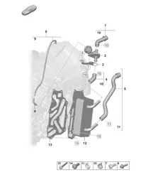 8-speed dual-clutch transmission / - PDK -  / Transmission oil cooling system  992.1 Carrera 2019 - 2024