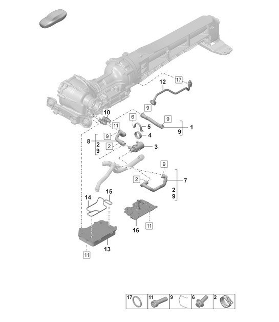 Diagram 304-110 Porsche 992 (911) MK1 2019-2024 Transmission