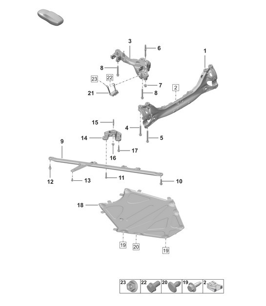 Diagram 501-005 Porsche 992 (911) MK1 2019-2024 Achteras