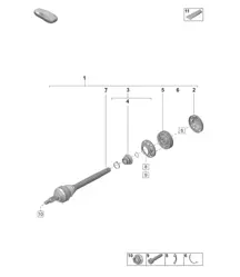 Eje de transmisión (PR:G1F, G1G, G1L, G1M) 992.1 Carrera 2019 - 2024