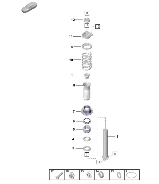 Diagram 502-010 Porsche 992 (911) MK1 2019-2024 Rear Axle