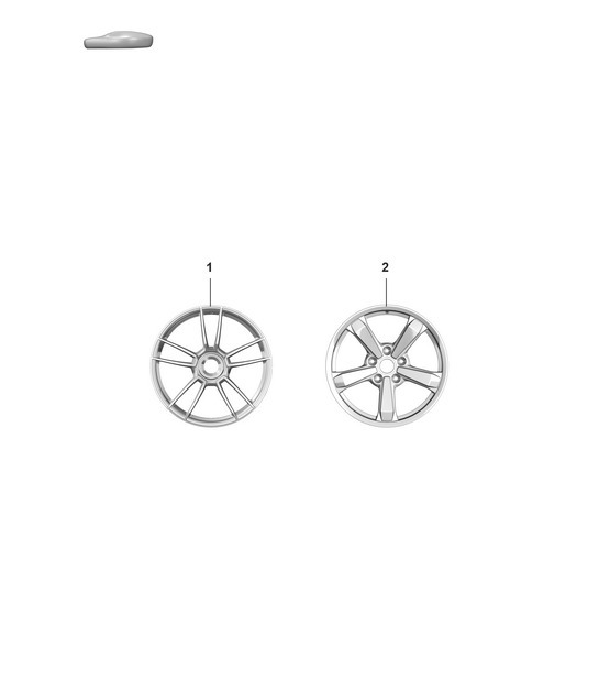 Diagram 601-010 Porsche 924 (1977-1988) Wheels, Brakes