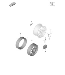 Losse onderdelen (PR:1PA, 1PD) 992.1 Carrera 2019 - 2024
