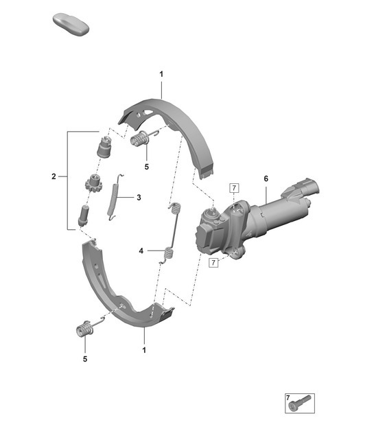 Diagram 603-500 Porsche 924 (1977-1988) Wheels, Brakes