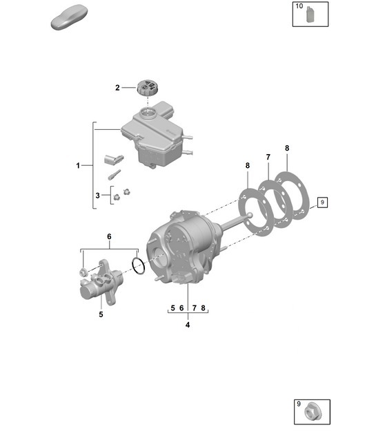 Diagram 604-000 Porsche 992 (911) MK1 2019-2024 Ruote, freni