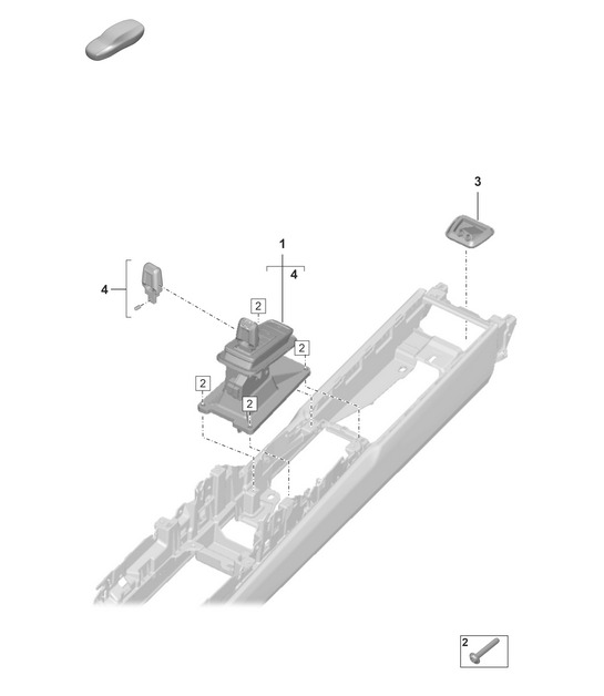 Schakelhendel - 8-traps automatische versnellingsbak - PDK - (PR:G1F, G1G) 992.1 Carrera 2019 - 2024