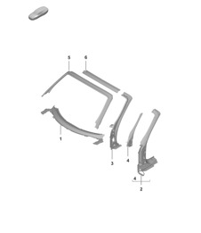 Pilar A / Cubierta del capó - Cabriolet - 992.1 Carrera 2019 - 2024