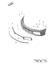 Parachoques delantero (PR:A8F, A8C) 992.1 Carrera 2019 - 2024