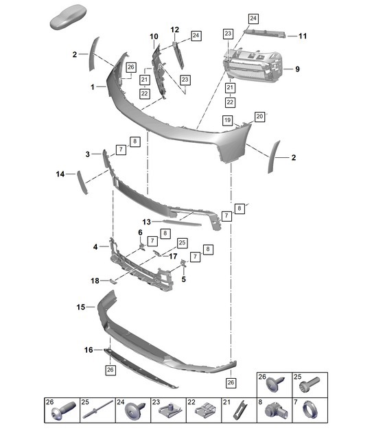 Diagram 802-040 Porsche 992 (911) MK1 2019-2024 Body