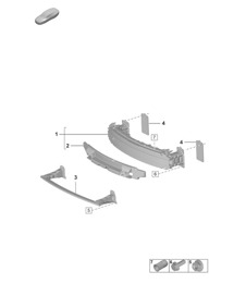 Soporte de parachoques - DELANTERO - Paquete Sport Design - Coupé - 992.1 Carrera 2019 - 2024