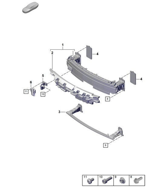 Diagram 802-415 Porsche 924 (1977-1988) Body