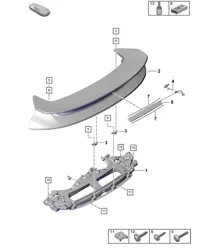 Spoiler trasero - 911 Dakar (PR:E7S) - 992.1 Carrera 2019 - 2024