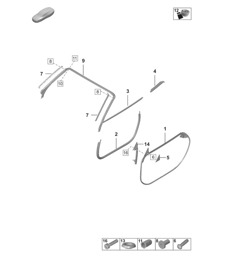 Junta de puerta / Molduras - Cabriolet / Targa - 992.1 Carrera 2019 - 2024