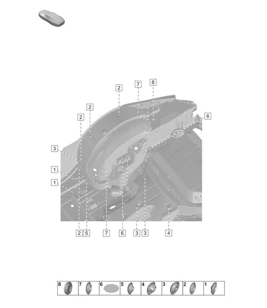 Diagram 806-500 Porsche 992 (911) MK1 2019-2024 Body