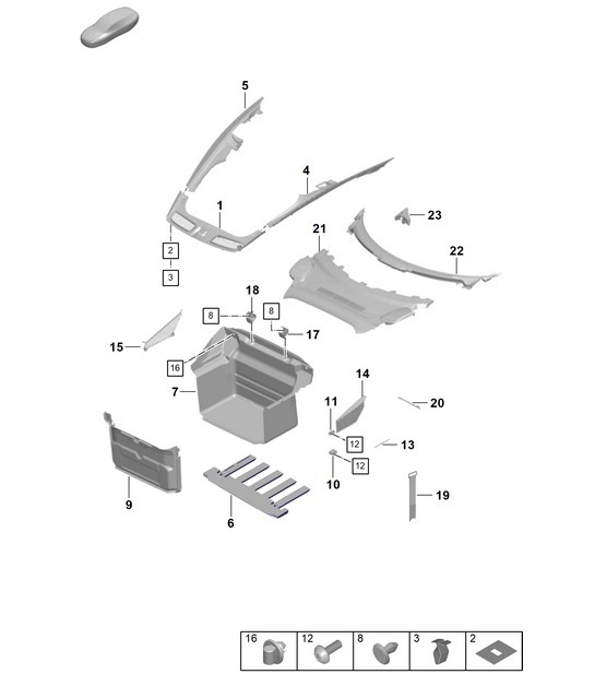 Diagram 807-010 Porsche 9J1.2 Taycan Turbo Sport Saloon 2024>> 