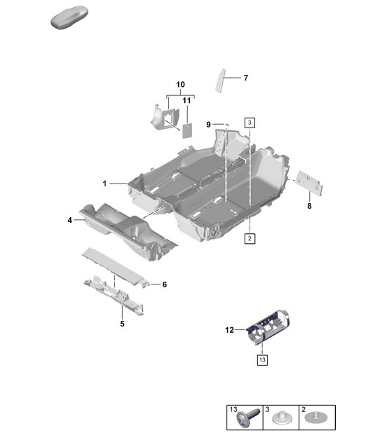 Diagram 807-130 Porsche 9J1.2 Taycan Turbo Sport Saloon 2024>> 
