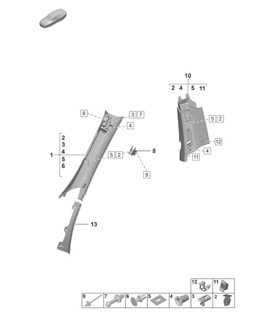 Diagram 807-200 Porsche 970.2 Panamera 4 V6 3.6L 4WD (310Hp) 2014-16 Body