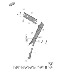 A-pillar trim - CABRIO / TARGA 992.1 Carrera 2019 - 2024