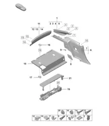 Embellecedor del pilar C / Embellecedor del panel lateral - TRASERO, CUPÉ - 992.1 Carrera 2019 - 2024