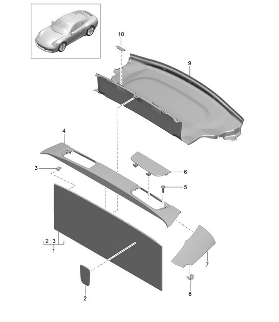 Diagram 807-300 Porsche 992 (911) MK1 2019-2024 Body