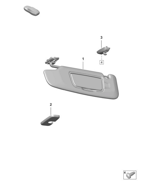 Diagram 807-650 Porsche 924 (1977-1988) Carrosserie