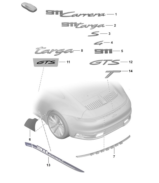 Inscripción - TRASERA - 992.1 Carrera 2019 - 2024