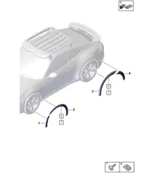 Enjoliveur d'aile - 911 DAKAR (PR:E7S) - 992.1 Carrera 2019 - 2024