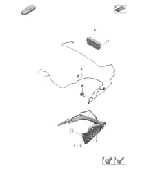Top frame / Individual parts and Electrical parts - SIDE - Cabrio - 992.1 Carrera 2019 - 2024