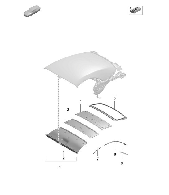 Diagram 811-350 Porsche Cayenne 92A (958) 2010-2017 Body