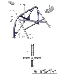 Accessories / Roll cage - 911 DAKAR (PR:E7S) - 992.1 Carrera 2019 - 2024