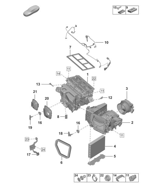 Diagram 814-001 Porsche 971.2 Panamera 4 E-Hybrid 2.9L V6 2021-23 