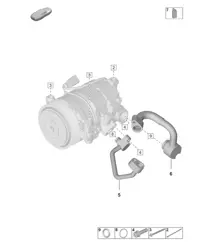 Air Conditioner Compressor - KAELTEMITTEL R134A  - 992.1 Carrera 2019 - 2024