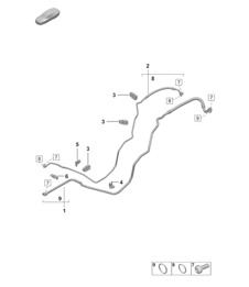 Línea de aire acondicionado/refrigerante - TRASERA - 992.1 Carrera 2019 - 2024
