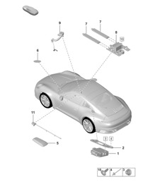 Individual parts / VTS vehicle tracking / Driver Card 992.1 Carrera 2019 - 2024