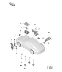 Centraal elektrisch dashboard 992.1 Carrera 2019 - 2024
